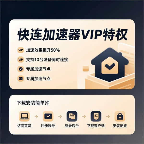 快连加速器官网VIP有啥特权?下载安装难不难? 快连加速器官网VIP有啥特权?下载安装难不难?